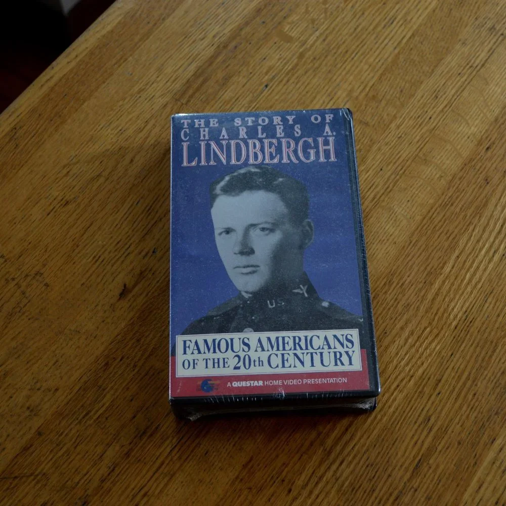 Set of 2 Mint Condition New Unopened Charles Lindbergh 1990s VHS Tapes